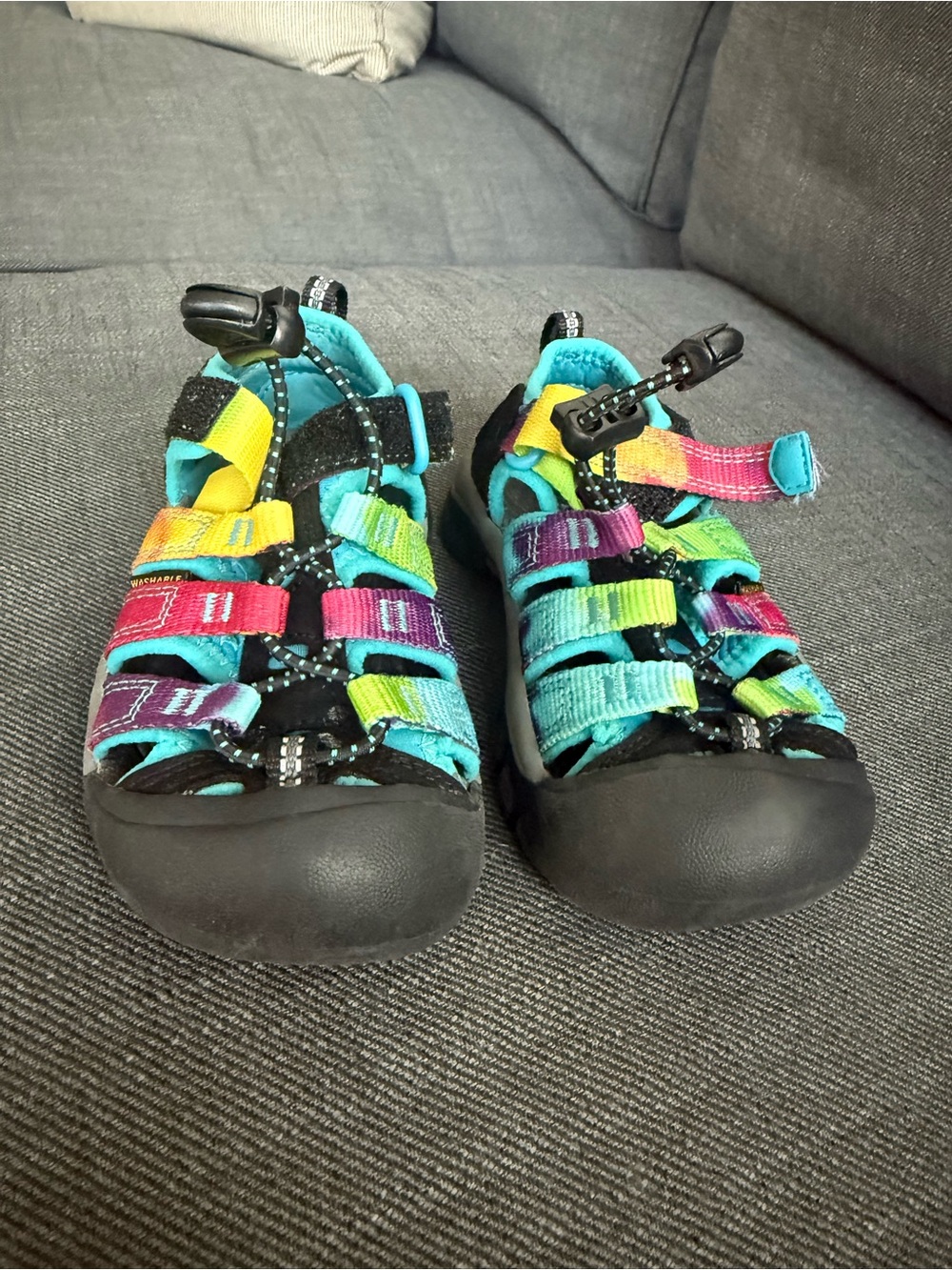 Keen Kids Multicolor Strappy Closed-Toe Sandals - Teal, Yellow, Pink, Purple